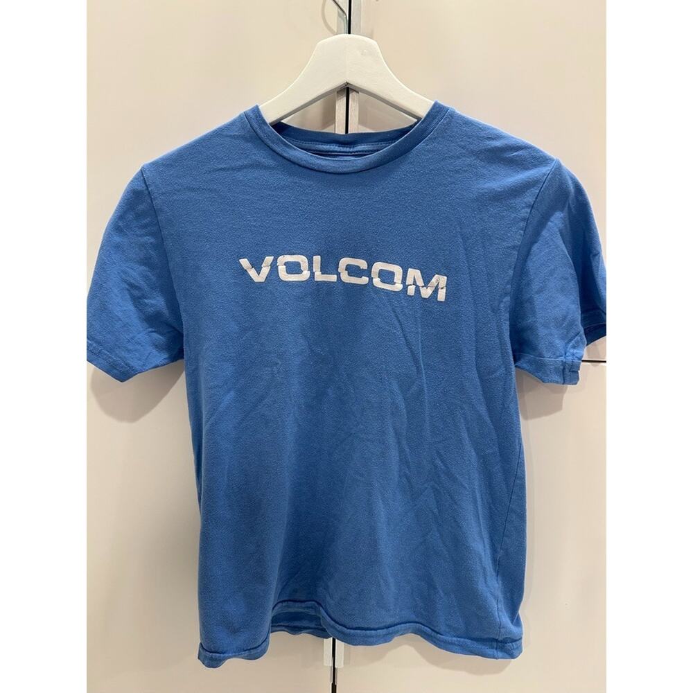 Volcom Boys T Shirt Blue Size M 7/8 Logo
